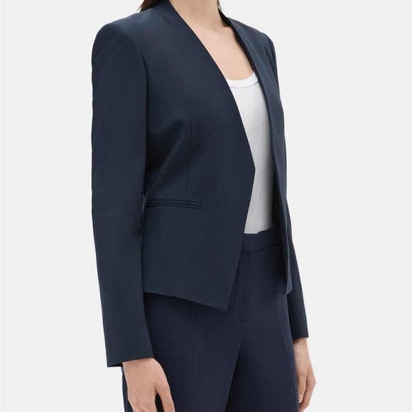 Theory navy blue open blazer - Picture 2 of 6